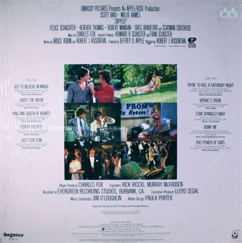 Film Music Site - Zapped! Soundtrack (Various Artists) - Regency Records (1982)