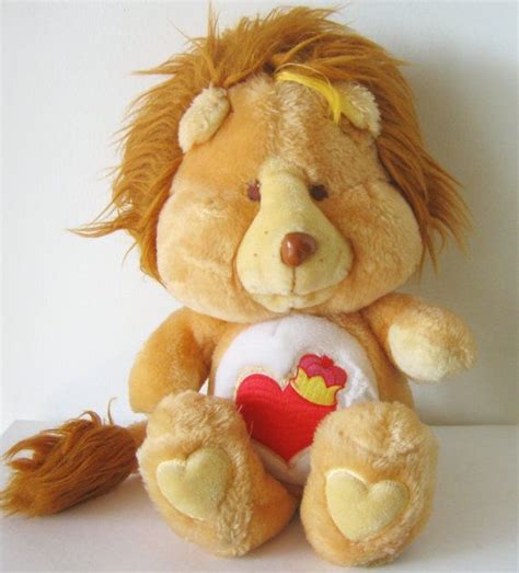 Vintage 1984 Care Bear Cousin Brave Heart Lion Plush | Care bear, Care ...