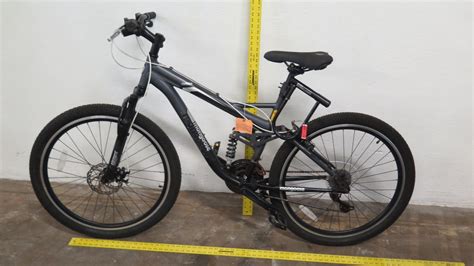 Mongoose 26" Detour Mountain Bike, Full Suspension Performance, Gray