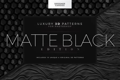 3D Patterns Matte Black Edition - DesignerCandies