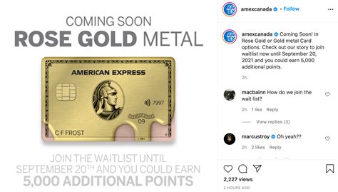 Amex Gold & Rose Gold metal card, is now here in Canada! Sept 20! : r ...