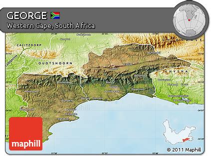 Free Satellite Map of GEORGE, physical outside