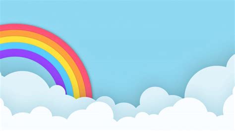 Abstract Kawaii Cool Colorful Cloud Rainbow Background - Free Stock ...