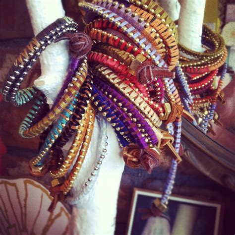 A variety of wrapped bracelets. | Hint