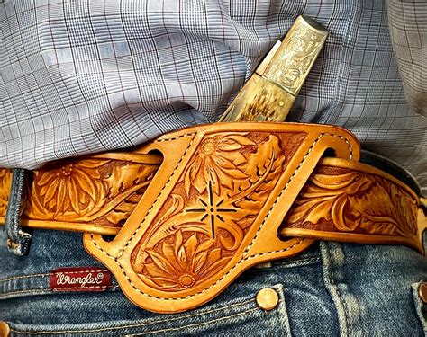 Lone Tree Leather Works | Add-on Features for hand tooled leather belts