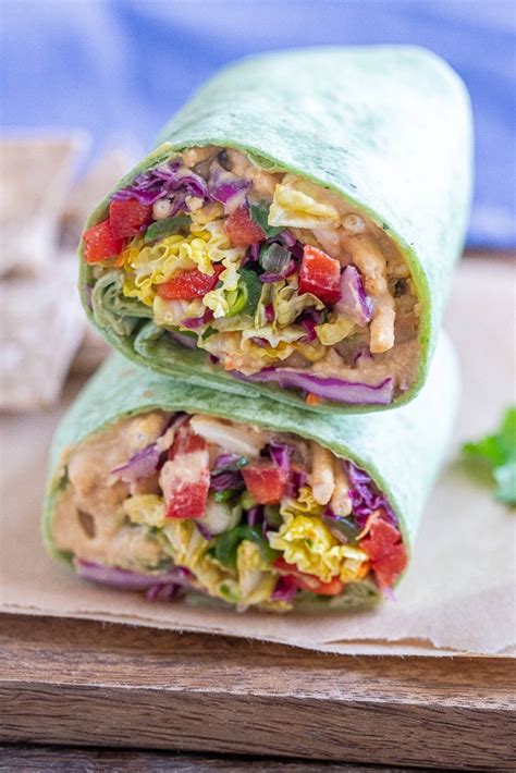 Hummus avocado wrap