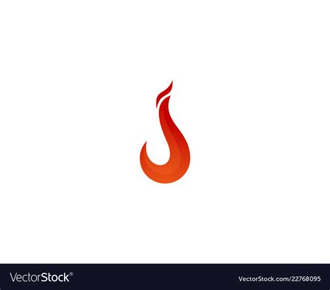 Fire letter j logo icon design Royalty Free Vector Image