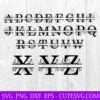 Split Monogram SVG, DXF, PNG, EPS, Cut Files, Letter Svg, For Cricut