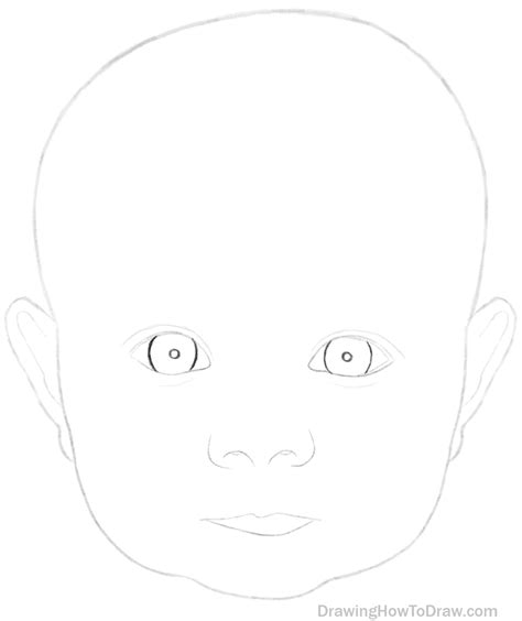 How to Draw a Baby's Face in Basic Proportions – Drawing a Cute Baby Face Tutorial - How to Draw ...