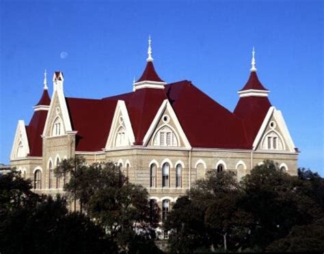 Old Main on the campus of Texas State University in San Marcos, TX, where LBJ graduated with a ...