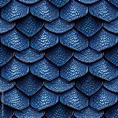 seamless pattern of realistic blue dragon scales 3d rendering ilustração do Stock | Adobe Stock