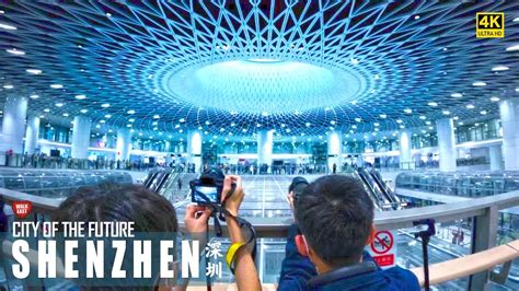 Walking in Shenzhen: The City of the Future | Cool Metro Stations and Shopping Areas - YouTube