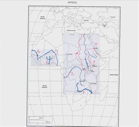 Econ 450: Africa Map Quiz (RIVERS) Diagram | Quizlet