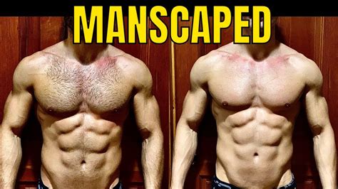 Manscaping Before and After: How Much Difference Does Body Hair Make in a Physique? - YouTube