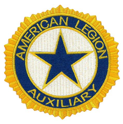 Laser-Cut Embroidered Auxiliary Emblem Patch - American Legion Flag & Emblem