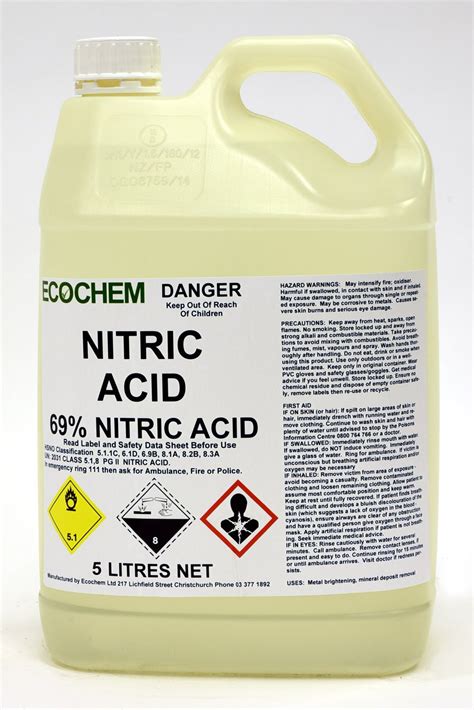 Nitric Acid 69% - Technical Grade - Ecochem Limited