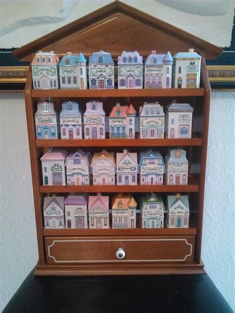 Spice Rack Lenox Village Jar Set by TheShyGuyShop on Etsy