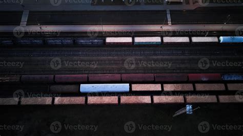 train station at night top view 6904499 Stock Photo at Vecteezy