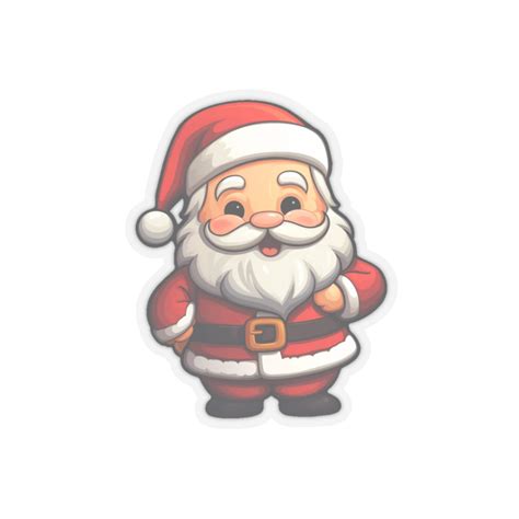 Santa Claus Sticker Vinyl Decal Christmas Festive Decor Winter Holiday ...