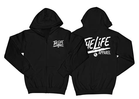 The Life Apparel "Black" Zip Up Hoodie