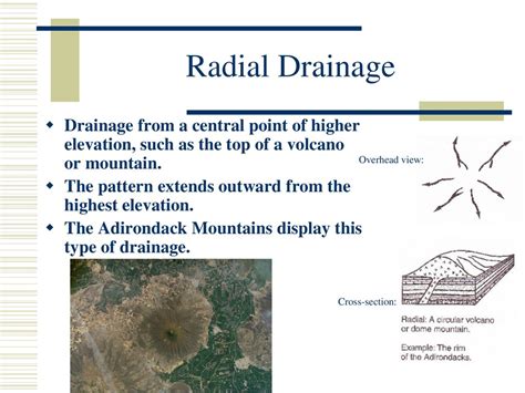 Drainage Patterns Variations in bedrock composition influence the drainage pattern of a ...