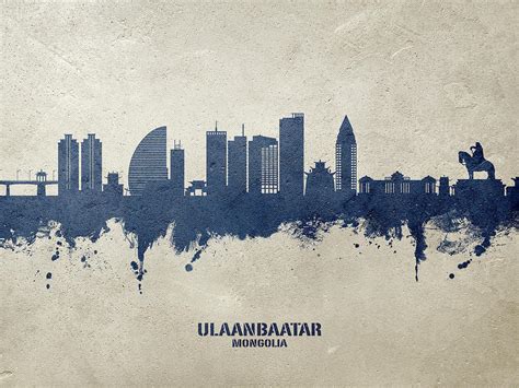 Ulaanbaatar Mongolia Skyline #57 Digital Art by Michael Tompsett - Pixels