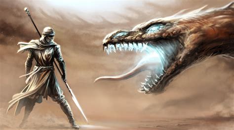 dragon, mouth, warrior Wallpaper, HD Fantasy 4K Wallpapers, Images ...