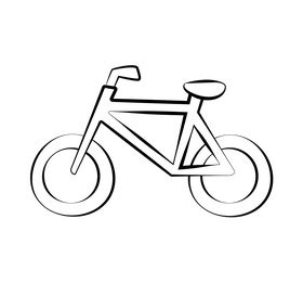 Bike u lock drawing black and white clipart free download