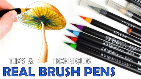 How to use REAL BRUSH Pens Tips and Techniques - YouTube