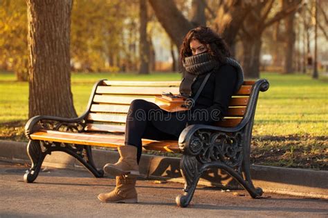 Young Sad Woman Sitting Alone Stock Photo - Image of depression, melancholia: 35210506