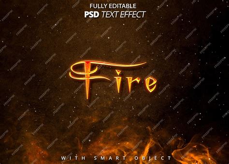 Premium PSD | Fire text effect photoshop