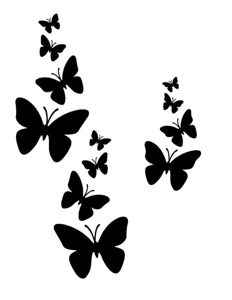 Printable Stencils with Simple Design | Stencils printables, Butterfly ...