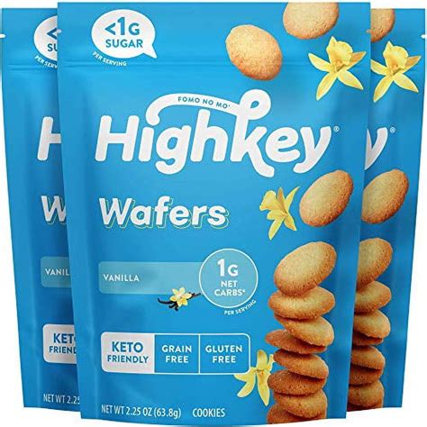 HighKey Keto Snacks Wafer Cookies - Low Carb - Gluten Free - Diabetic ...