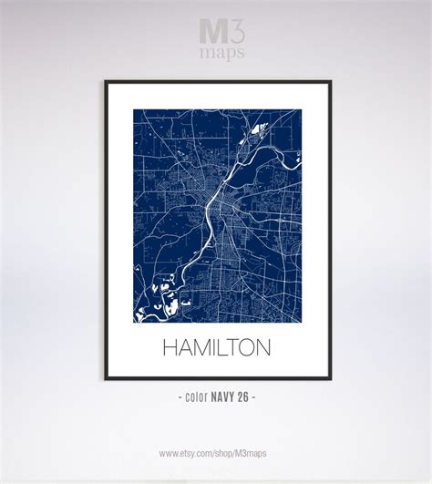 Hamilton Ohio Hamilton OH Map Hamilton Map Hamilton Print - Etsy