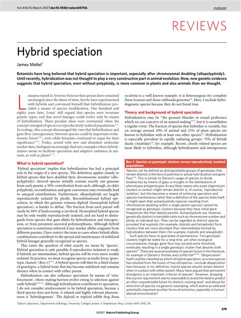 (PDF) Hybrid Speciation