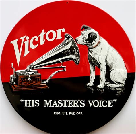 Victor RCA Dog Premium Embossed Tin Sign Vinyl Records Music Ande ...