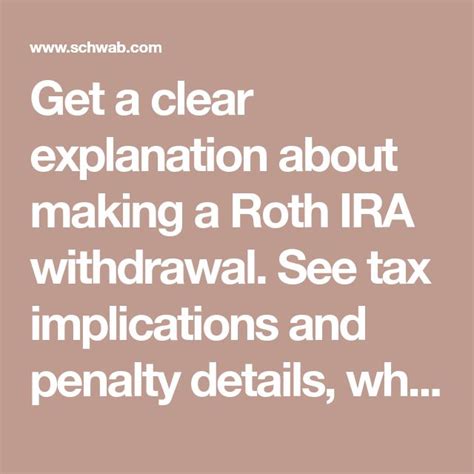 Get a clear explanation about making a Roth IRA withdrawal. See tax implications and penalty ...