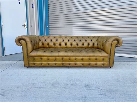 1960s Vintage Tufted Leather Sofa - Etsy