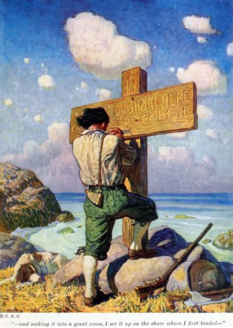 ‘Robinson Crusoe’ by Daniel Defoe; pictures by N.C. Wyeth. Published 1920 by Cosmopolitan Book ...