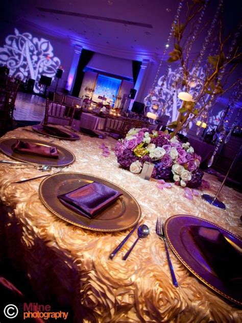 28 best Purple and Gold Table Settings images on Pinterest | Purple ...