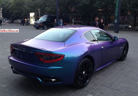 Maserati GranTurismo is shiny-purple blue in China