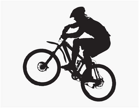 Mountain Bike Clip Art Silhouette, HD Png Download , Transparent Png ...