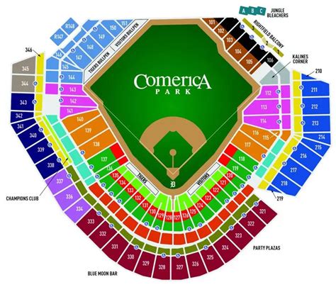 Detroit Tigers Seating Chart - In Play! magazine