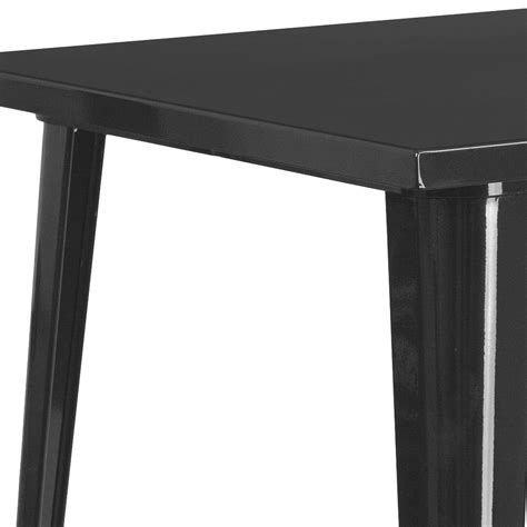 Flash Furniture Metal Cafe Bar Table — 31 1/2in. Square, Black, Model# CH5104040BK | Northern Tool