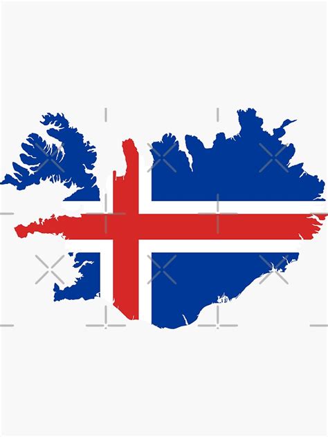 "Iceland Flag Map" Sticker for Sale by limitlezz | Redbubble