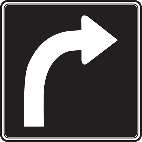 TRAFFIC SIGN - LANE TURNS RIGHT (FRR027RA)