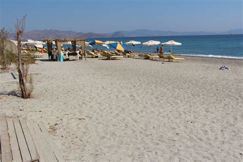 The Lambi Beach in Kos Town on the island of Kos in Greece.