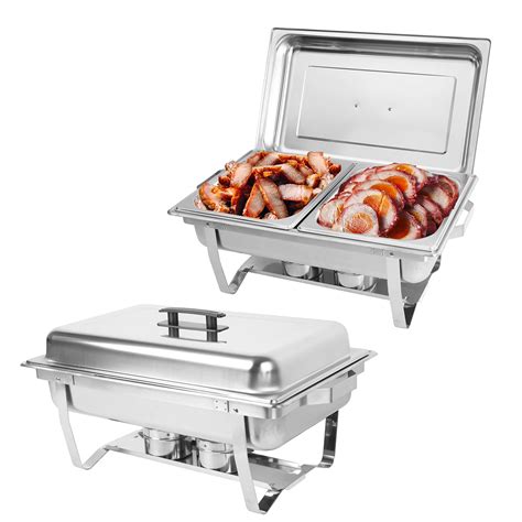 IMACONE Chafing Dish Buffet Chafer Set 2 Packs 8 Qt. Foldable ...