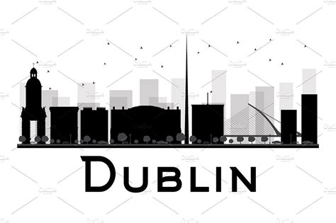 Dublin City skyline silhouette | Work Illustrations ~ Creative Market