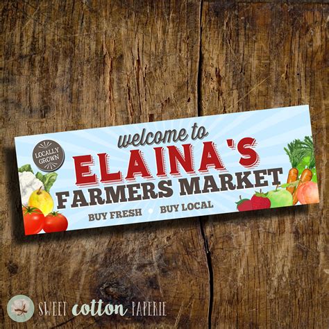 Farmers' Market Banner Farmers Market Birthday Banner | Etsy